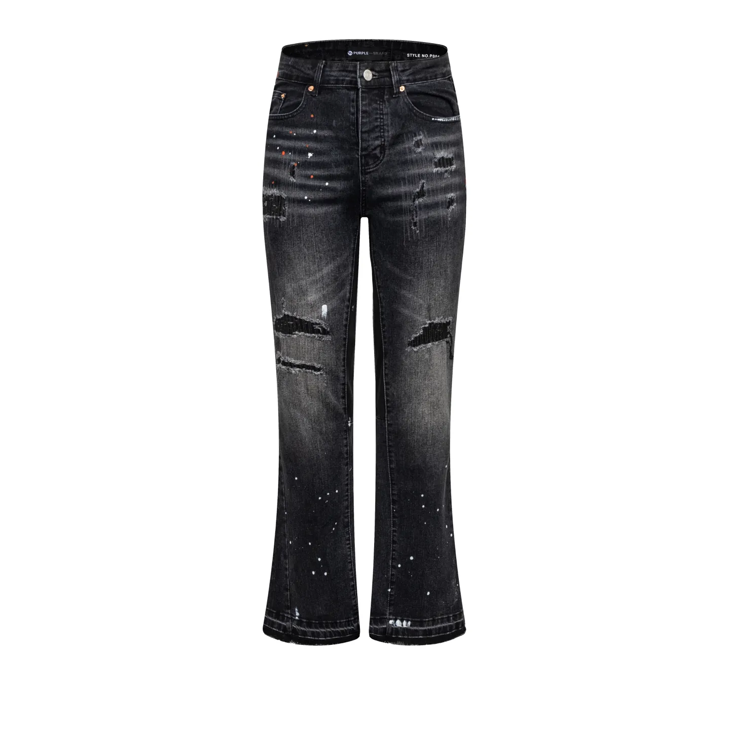 145 PURPLE BRAND 26New Arrival washed jeans with splash holes and holes. Really restores the ultimate Vintage texture. Three-dimensional version. Loose and comfortable, not picky on the figure. Makes taller and slimmer. Factory-made. Original factory quality control. Same style for men and women. Can be paired with couples. Versatile recommendation. Must-have jeans for all seasons. Hipsters have been disappointed. From the quality selection of fabrics, the tailoring of details, and the matching of patterns, they are all impeccable! The upper body is so handsome when worn...it can be easily worn by men, women and children! The craftsmanship is made of heavy-duty washed pure cotton denim fabric. After washing, it is soft and thick. It is very stylish when worn on the body. Color: Black Style number: # Size: 28 30 32 34 36